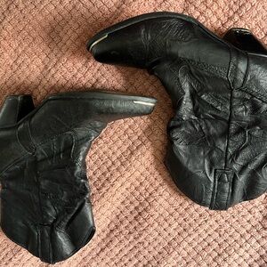 Capezio Black Leather Heeled Boots